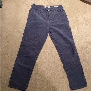 Blue corduroy mom jeans